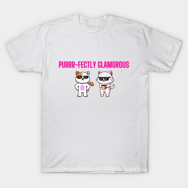 Glamorous Cat T-Shirt by Merchandise Mania